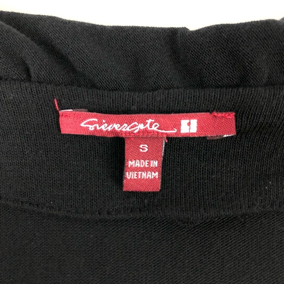 Sevengate Braided Ruffle Flyaway Black Cardigan - Picture 4 of 7